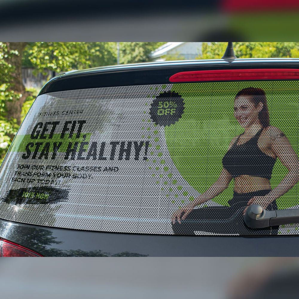 Perforated Vehicle Decals