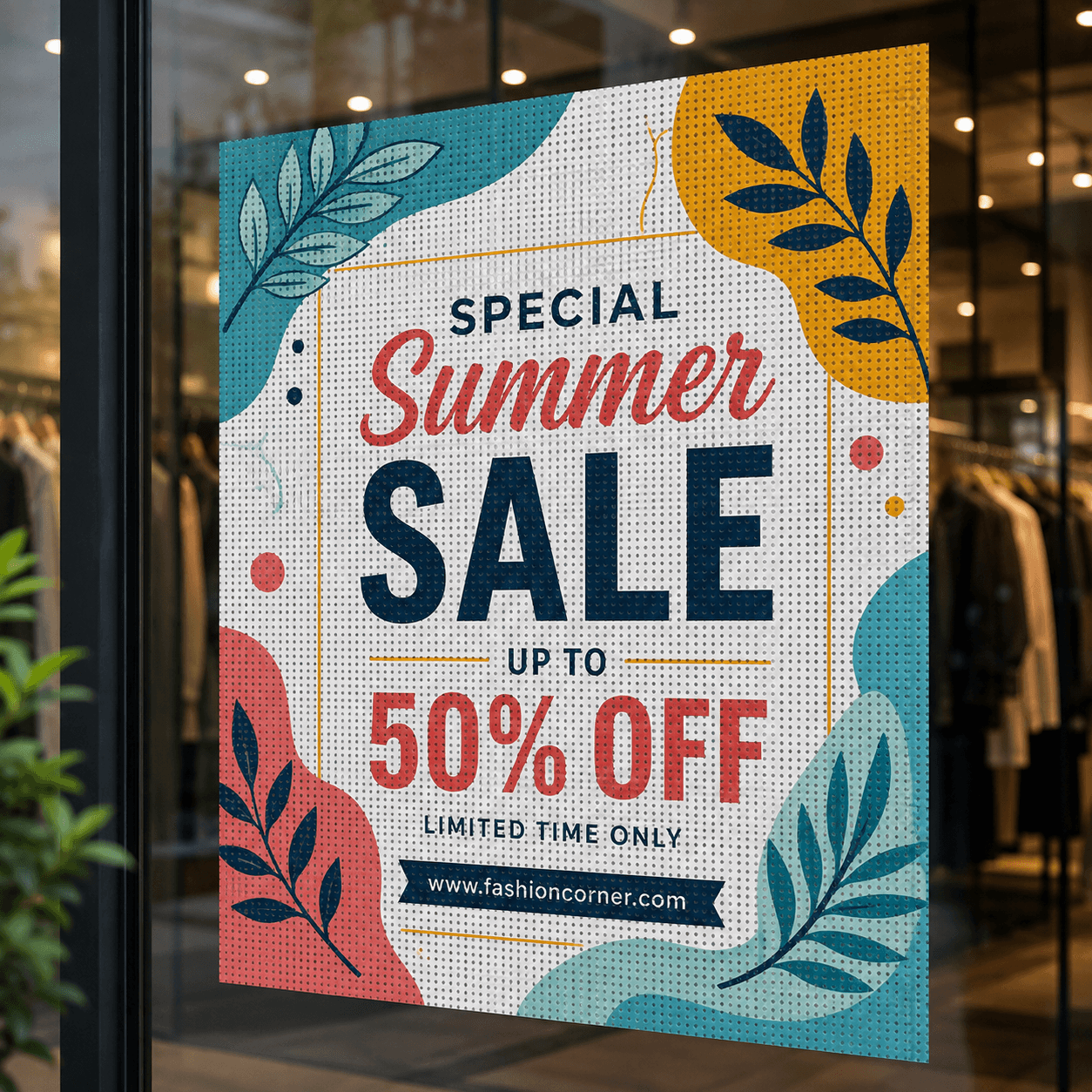 Perforated Window Signs or One Way Vision Signs