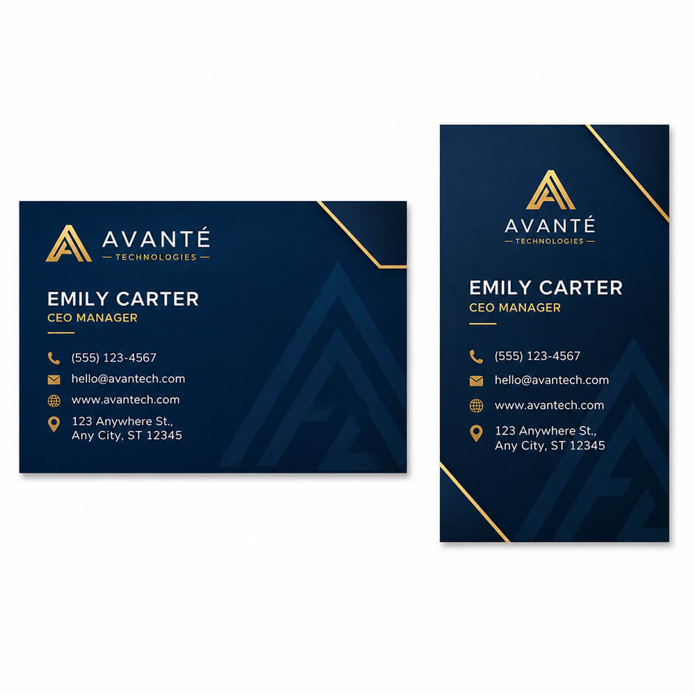 Embossed Gloss Business Cards