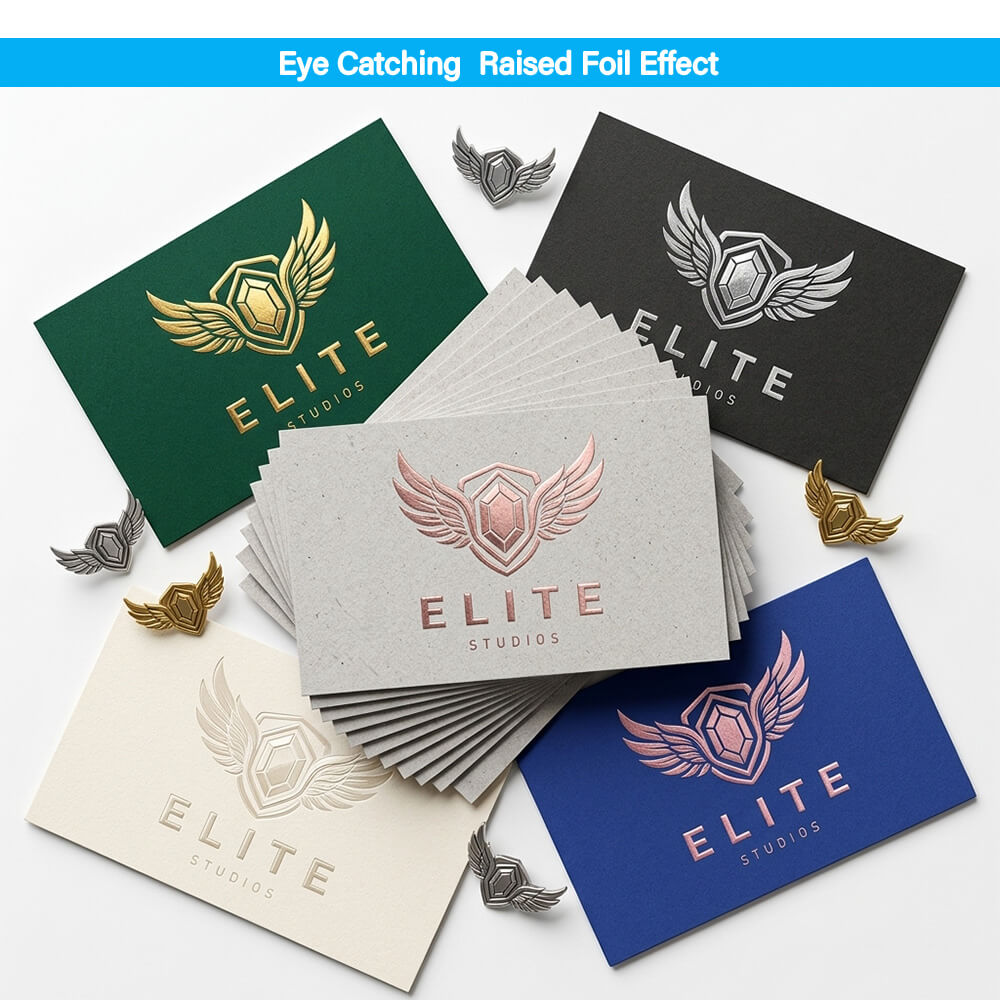 Raised Foil Business Cards
